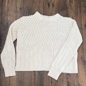 Elegant Cream Knit Sweater